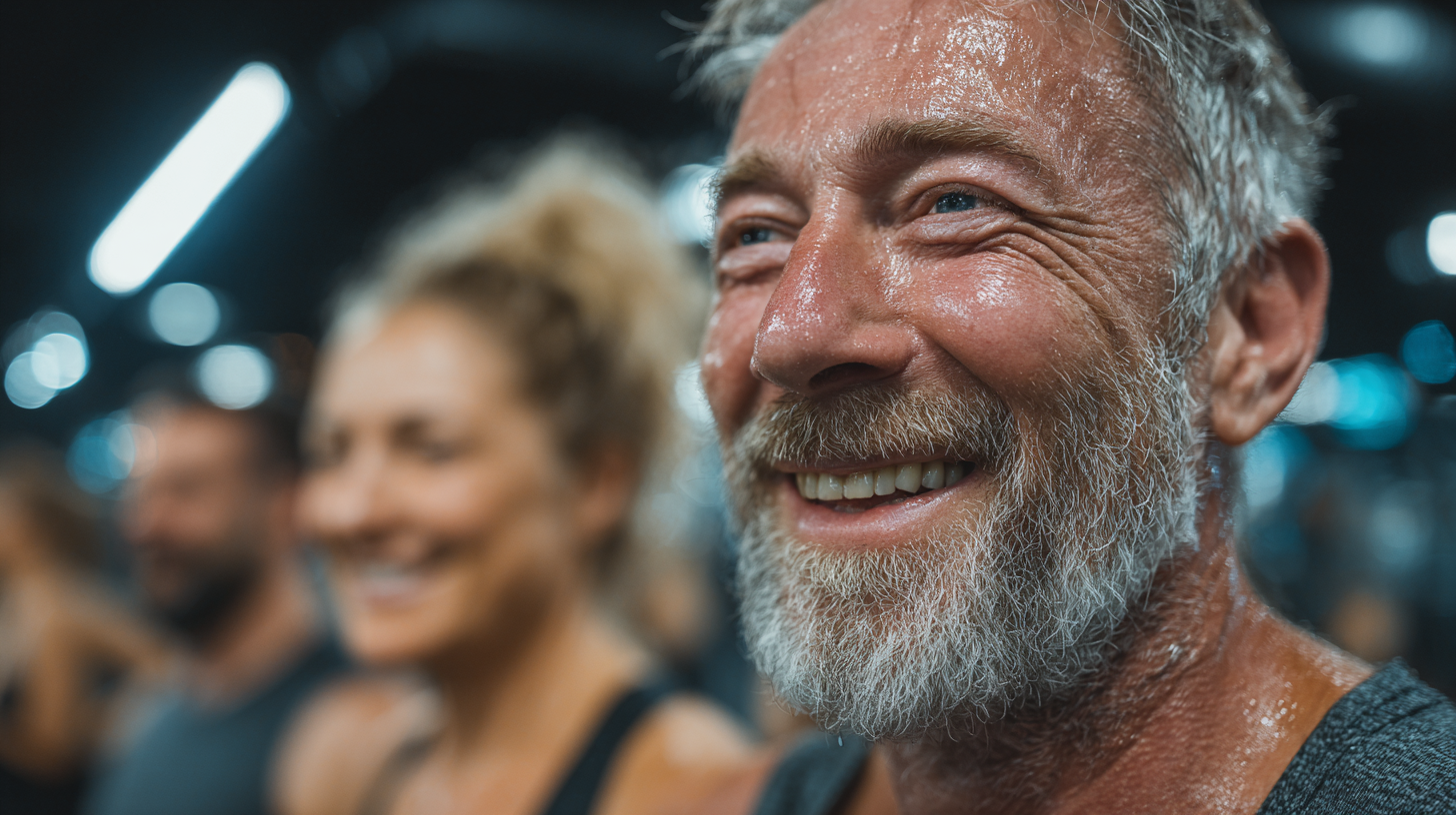 Група людей зрілого віку займається танцювальною терапією